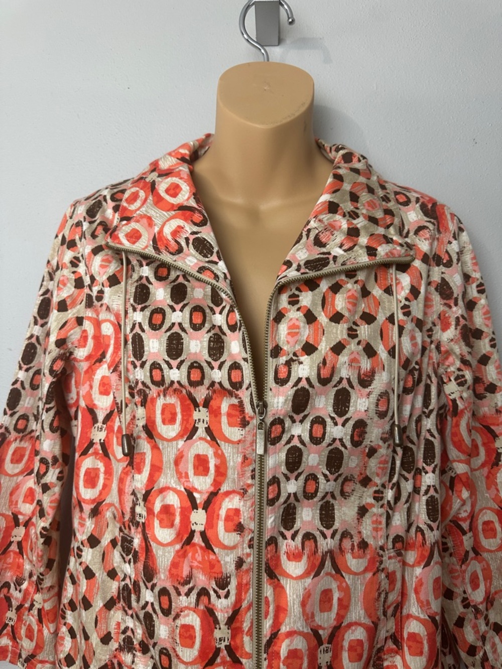 Ruby Rd. Geometric Patterned Zip-Front Jacket - Picture 3 of 10